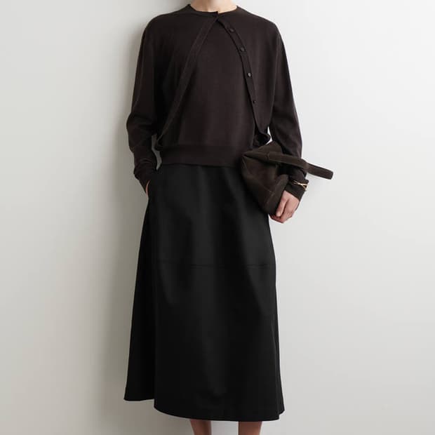 (새상품) 코스 볼류미너스 코튼 미디 스커트