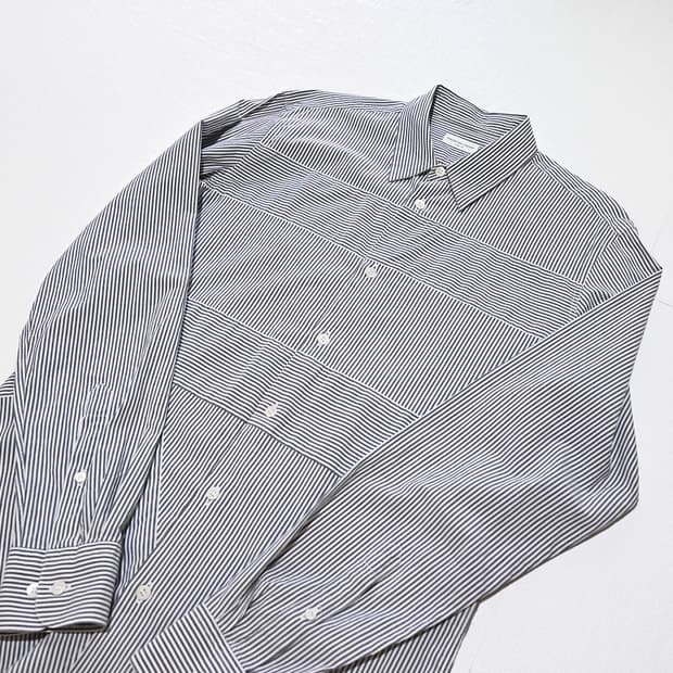 Dries van noten stripe panel shirt