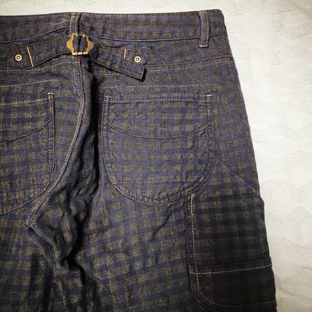 00s Check Pattern Straight Pants