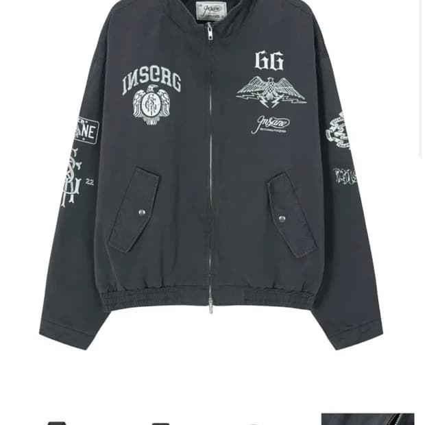 인세인개러지 해링턴 자켓 차콜 3사이즈
