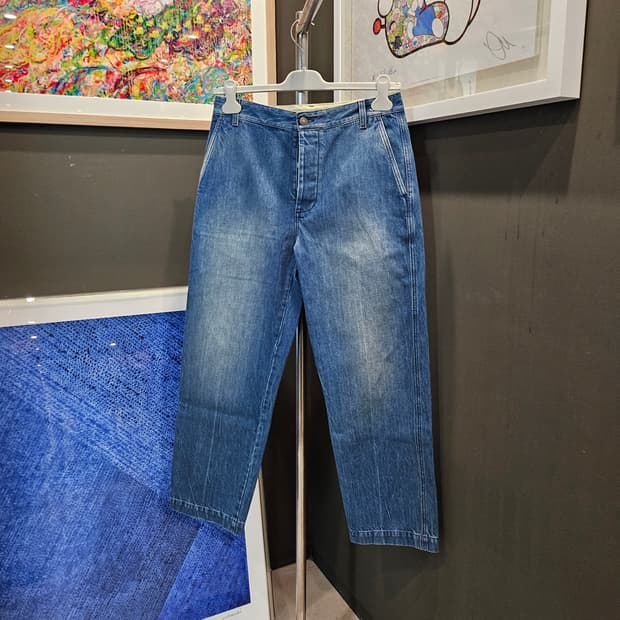 구찌 인터로킹 패치로고 GG 데님 팬츠