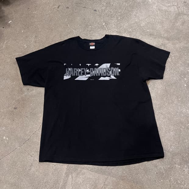 할리데이비슨 빈티지 프린트 티셔츠