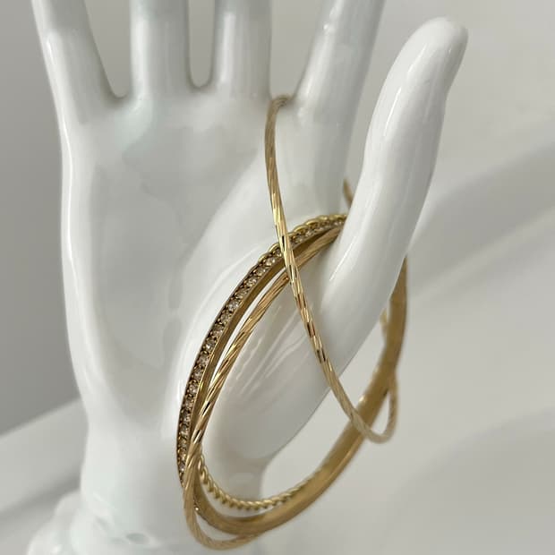 vintage gold bangles 4ea A TYPE