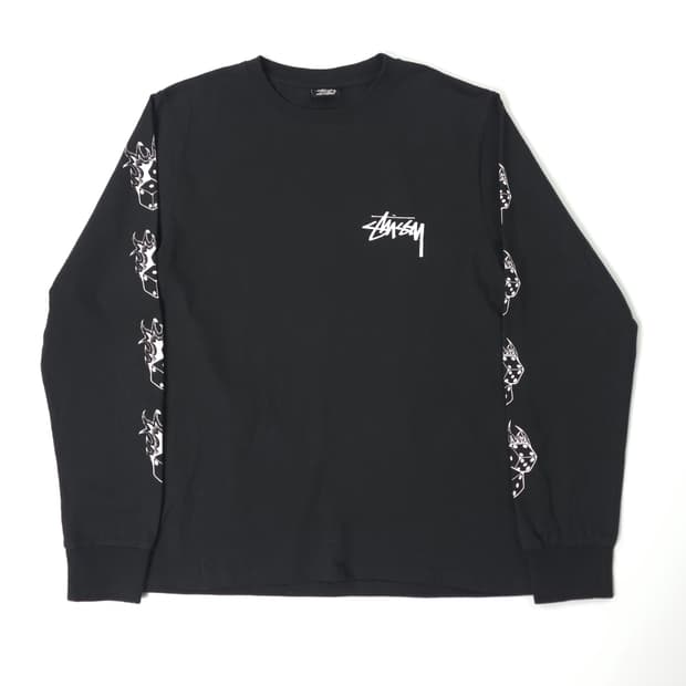 스투시 파이어다이스 코튼 롱슬리브 블랙 (S)