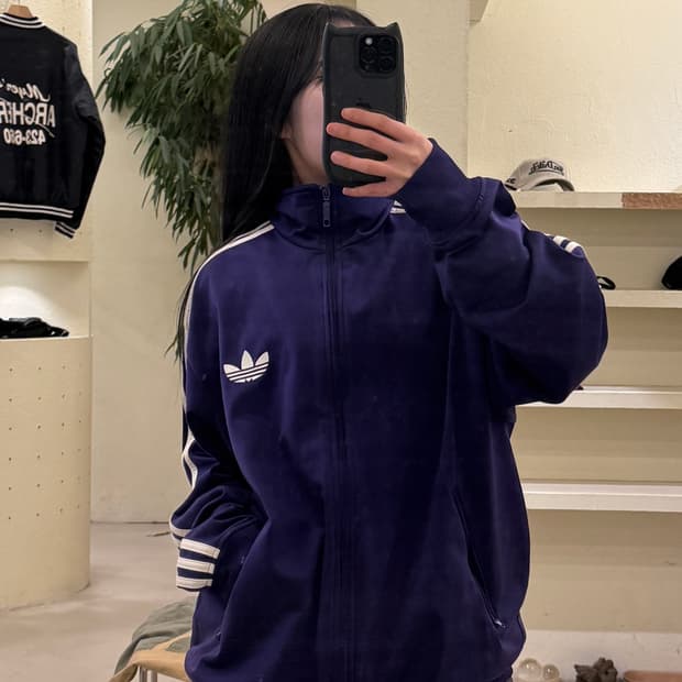 아디다스 파이어버드 퍼플 트랙탑 져지 U134