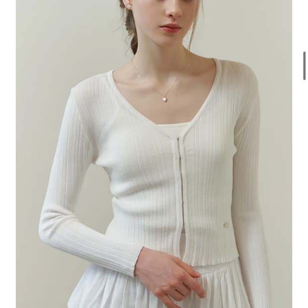 리엘  Drawing v cardigan (ivory)