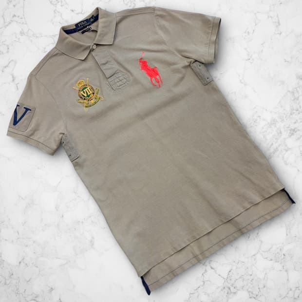 [M] 폴로 랄프로렌 치프키프 카키색 반팔 카라티 C518