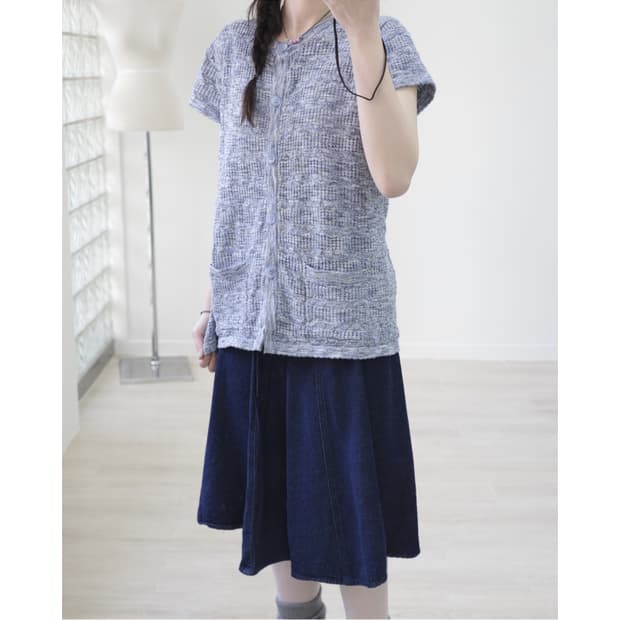 Blue summer knit cardigan