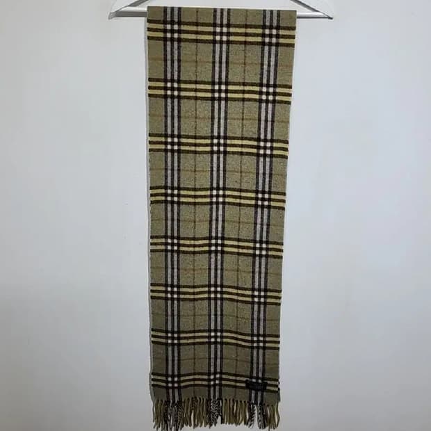 (정품) 버버리 목도리 체크 머플러 램스울 영국판 
