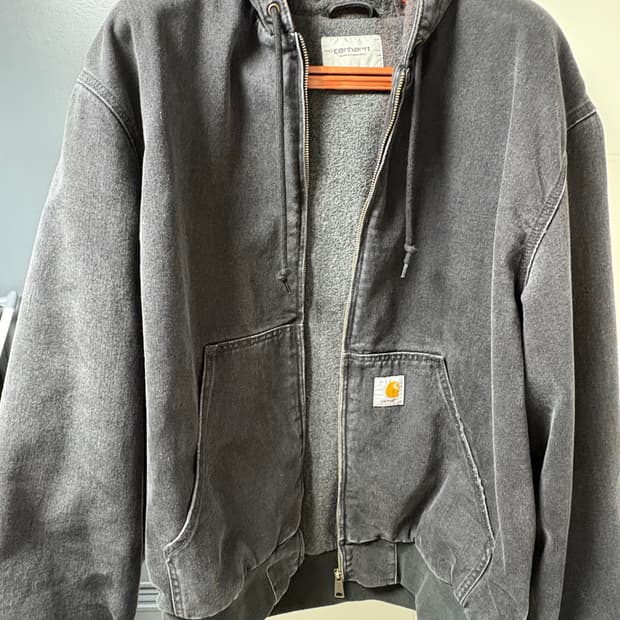 (L) 칼하트 WIP 메이틀랜드 데님 OG 액티브자켓 블랙 스톤 워시드