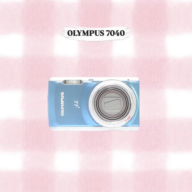 올림푸스 뮤 7040 베이비블루 빈티지디카