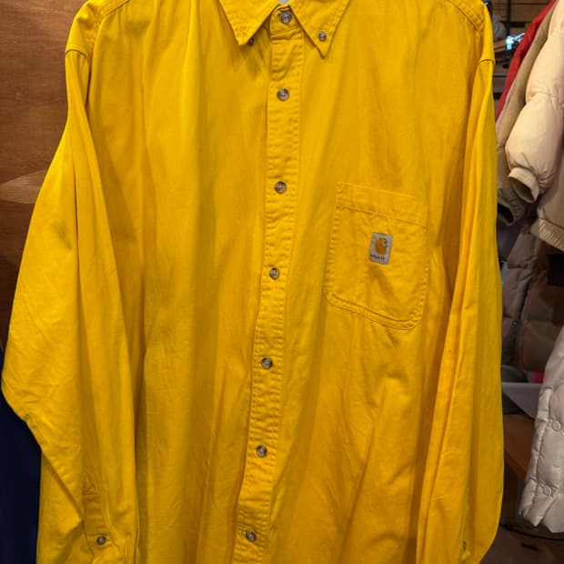 칼하트 옐로우 코튼 셔츠