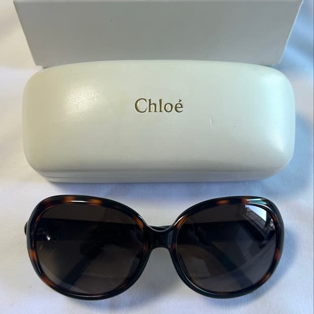 끌로에 Chloe 브라운 호피 선글라스 y2k