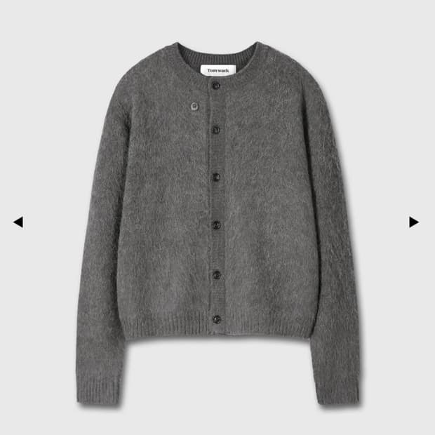토니웩 알파카 가디건 멜란지그레이 M