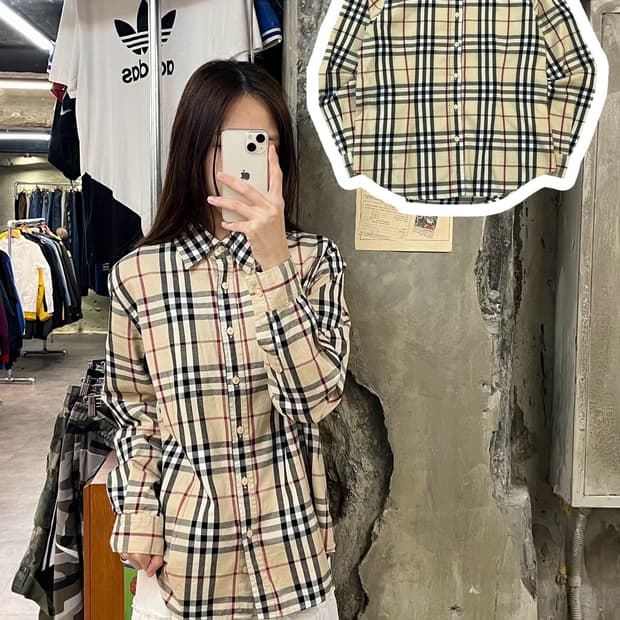 버버리 체크 셔츠 #csz858