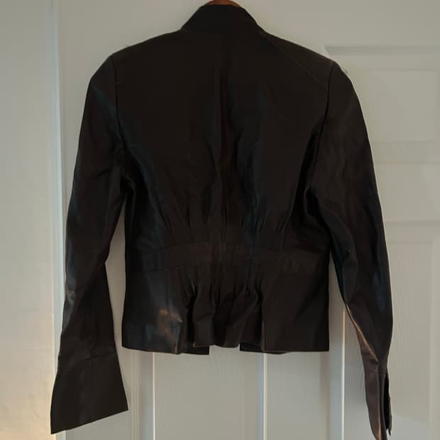 Hugo Boss 브라운 가죽 자켓