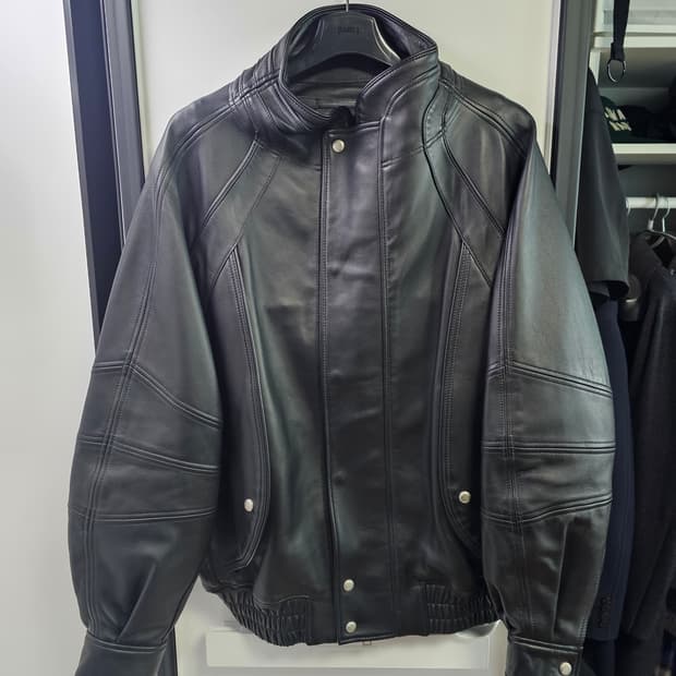 송지오 23ss 레더가죽자켓 46