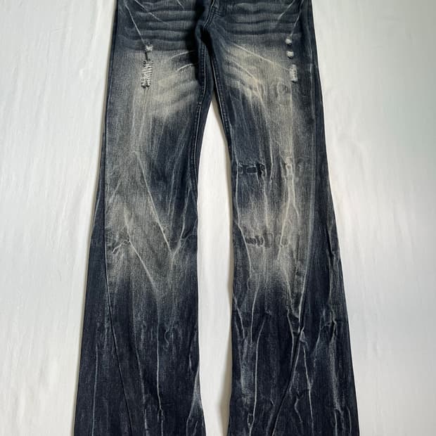 Black Baccara Washed Denim Pants