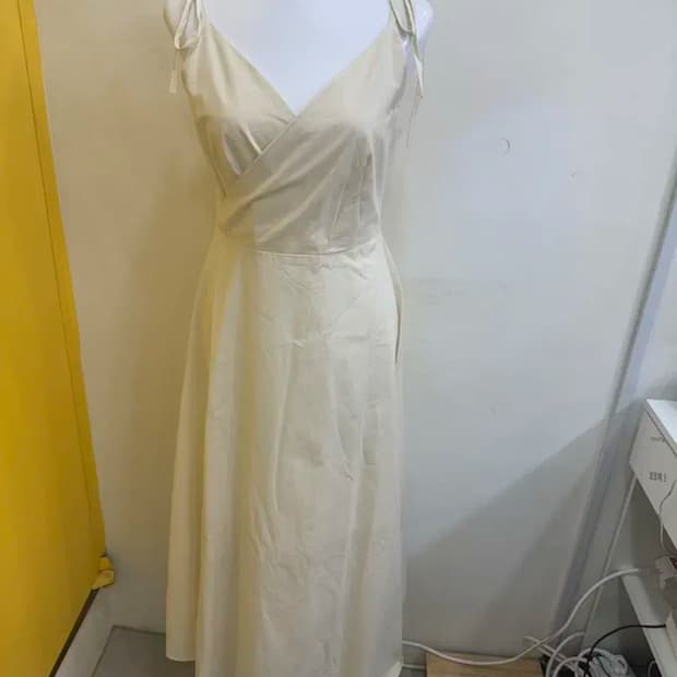 vtg 아이보리 롱 슬립 원피스