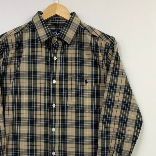 L 폴로 옥스포드 체크 셔츠