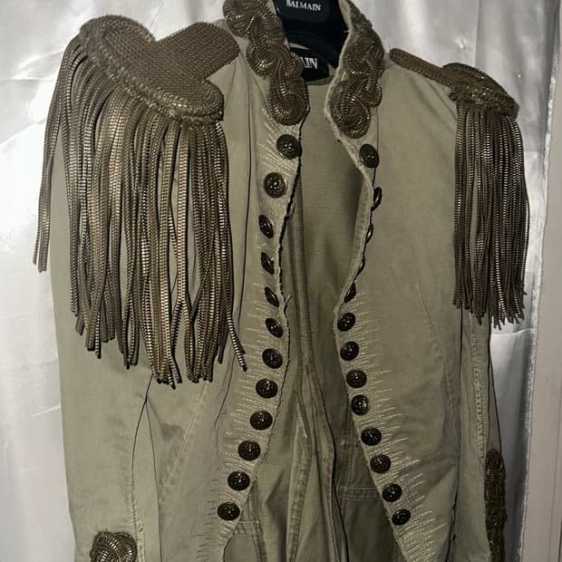 발망 SS10 체인 견장 밀리터리 코트