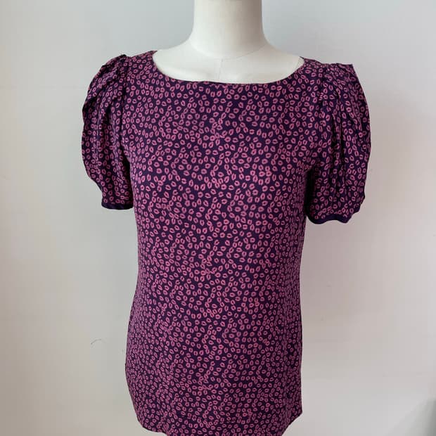 다이앤 본 퍼스텐버그 실크 블라우스 44 