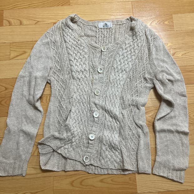 요지 야마모토 브이넥 가디건