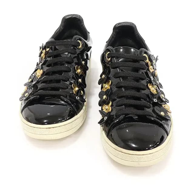 루이비통 블랙 페이던트 프론트로우 여성 스니커즈 EP39460LV