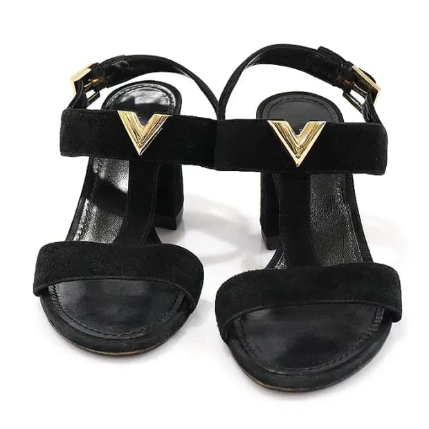 루이비통 1A29BB 블랙 바이아나 스트랩 여성 샌들 CO87952LV