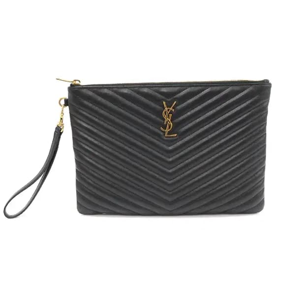 생로랑 559193 블랙 퀄팅 태블릿 뉴미듐 클러치 EP77200YSL