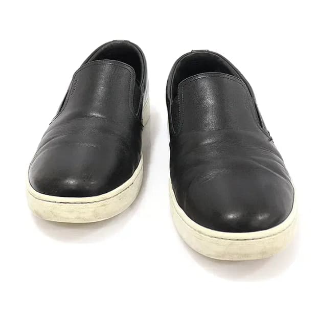 프라다 4D2733 블랙 레더 남성 슬립온 스니커즈 CO87254PR