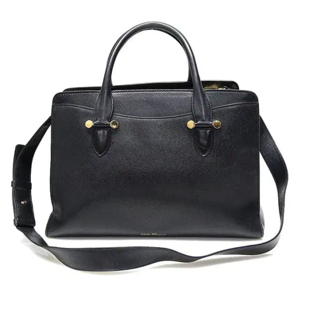 페라가모 21 G876 블랙 페블 카프스킨 투데이 미디움 38689FE