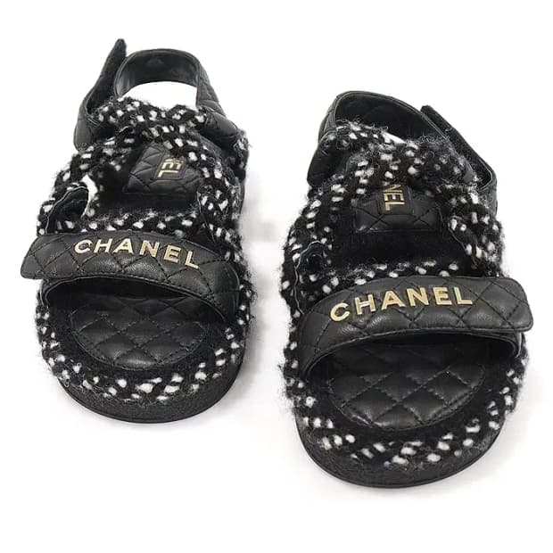 샤넬 G34602 로프 벨크로 스트랩 여성 샌들 CO58762CH