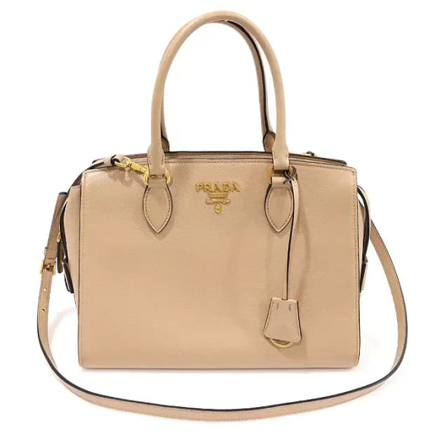 프라다 1BA163 그레이스 카프스킨 금장 레터링 EP16582PR