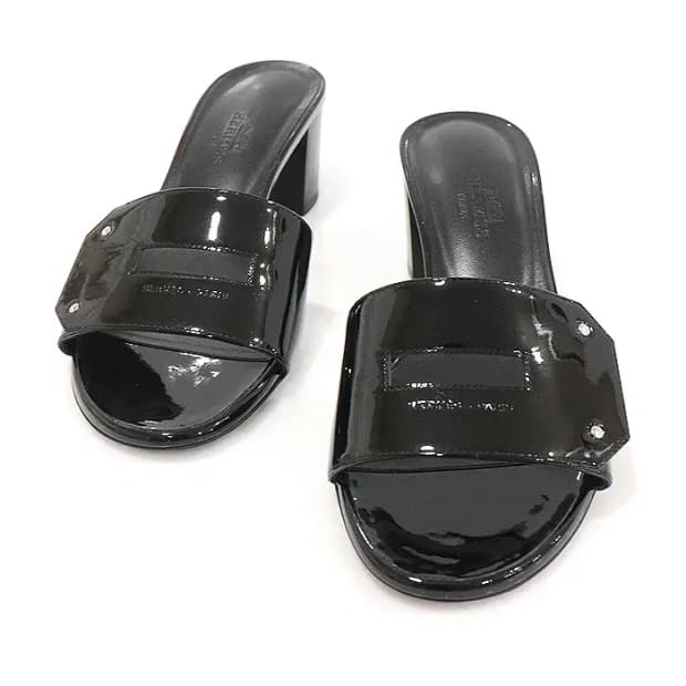 에르메스 H192126Z 블랙 페이던트 뷰 여성 샌들 EP87686HE