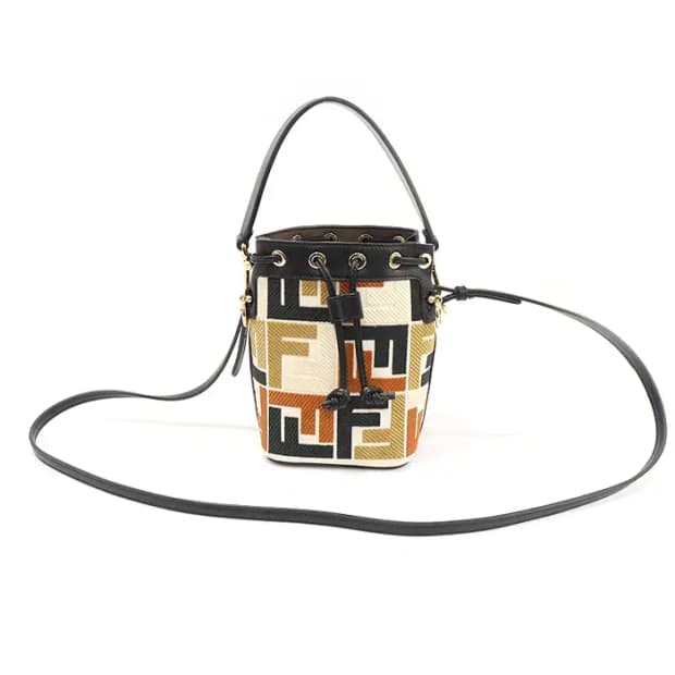 펜디 8BS010 FF로고 자수 몬트레조 미니 버킷 EP40043FD