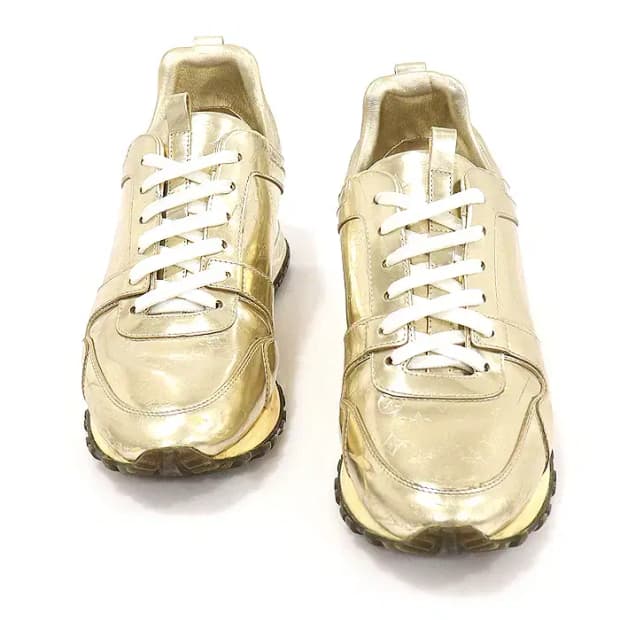 루이비통 메탈릭 골드 런 어웨이 여성 스니커즈 37 CO28105LV