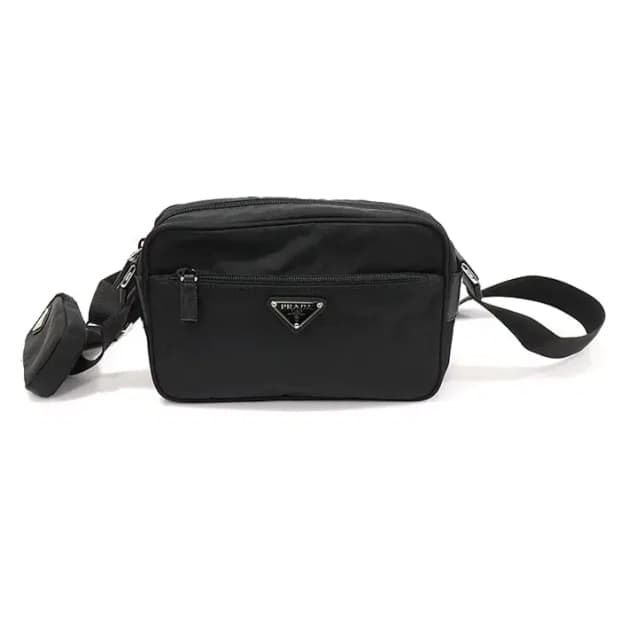프라다 1BC167 블랙 리나일론 은장 숄더 크로스백 EP85813PR