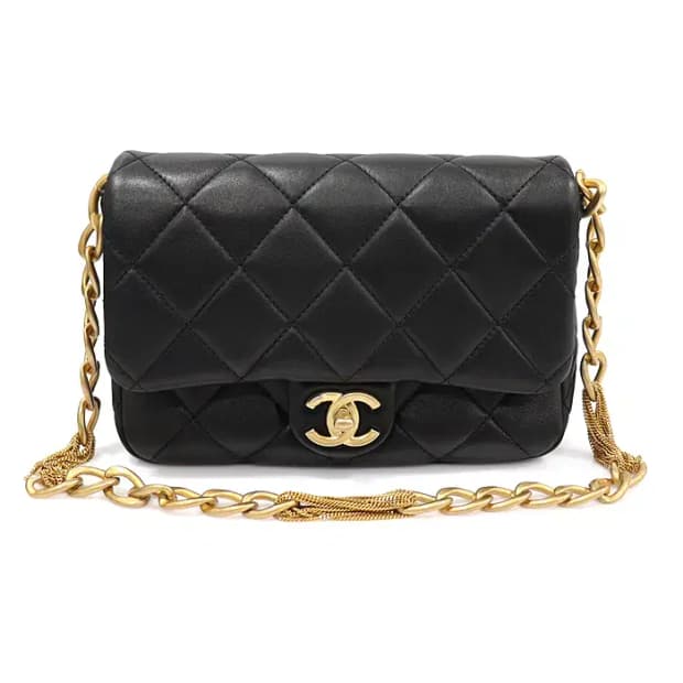 샤넬 AS4231 블랙 램스킨 스몰 플랩 체인 숄더백 EP48707CH
