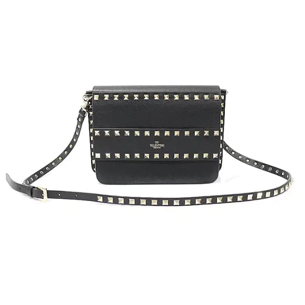 발렌티노 UW2B0E86BOL 블랙 카프스킨 크로스백 CO79431VT