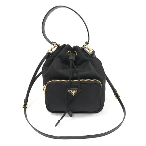 프라다 1BH038 블랙 리나일론 포코노 듀엣 버킷백 EP82597PR