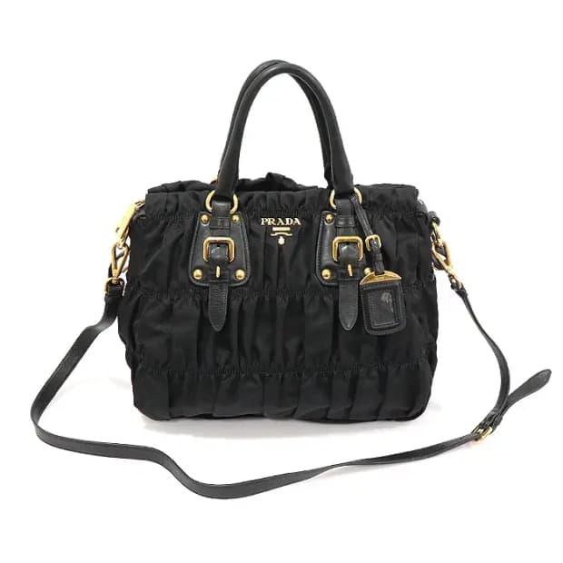 프라다 1BA336 블랙 테수토 레터링 로고 고프레 EP23707PR