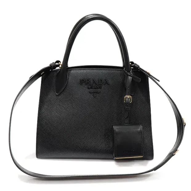 프라다 1BA156 사피아노 퀴르 모노크롬 스몰 탑핸들 EP85098PR
