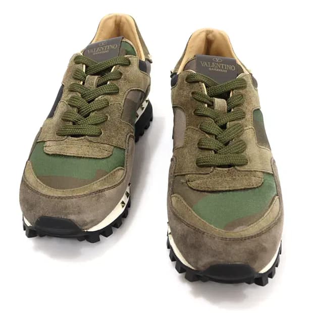 발렌티노 MW2S0B51 스웨이드 카모플라쥬 스니커즈 CO26329VT