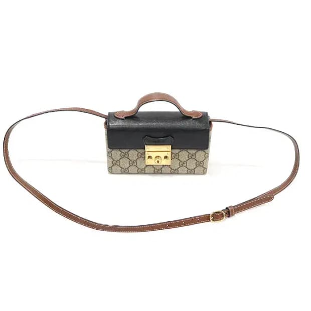 구찌 652683 GG 캔버스 패들락 미니 탑핸들 EP78137GU