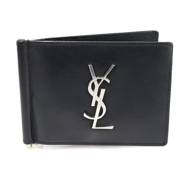 생로랑 485630 블랙 카프스킨 카드지갑 머니클립 CO77166YSL