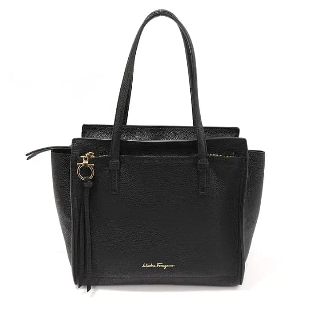 페라가모 21 F216 블랙 금장 에이미 미디움 숄더백 EP28275FE