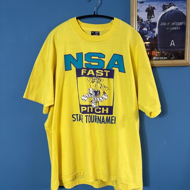 80-90‘s usa NSA single stich t shirt.