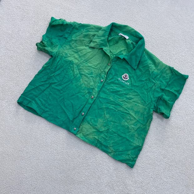 실측확인 고급 빈티지 여성 크롭 셔츠 0402E