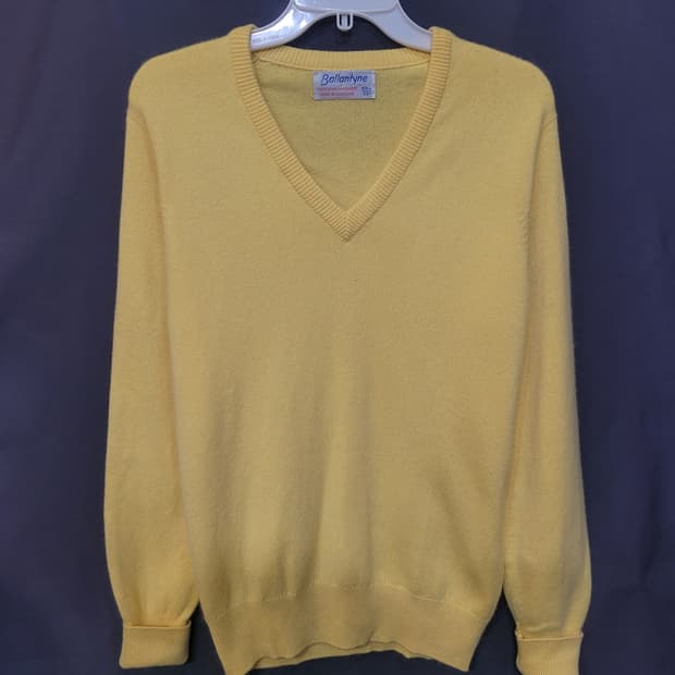 BALLANTYNE 발란타인 캐시미어 브이넥 니트